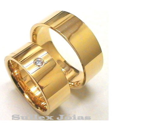 Par de alianças de casamento - ouro 18k